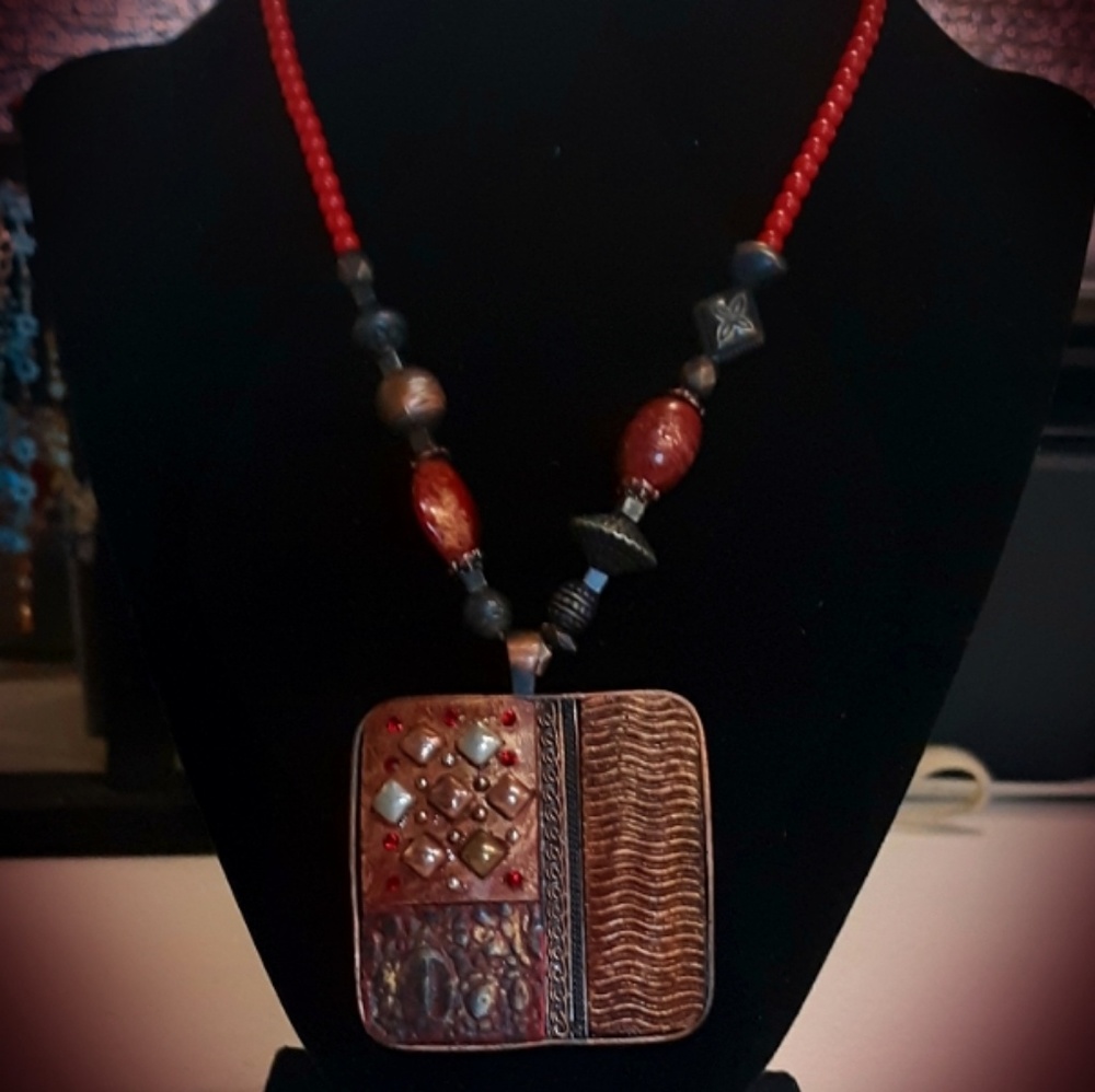 Vintage signed youai necklace